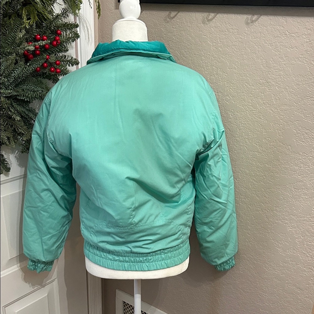 Ski Lion Women’s Mint and Teal 1980’s Ski Jacket - Picture 2 of 7